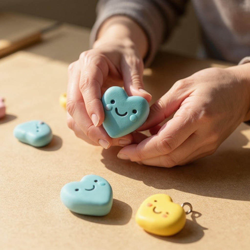 Step 2: Knead each color of clay until it becomes soft and pliable. This is called condi