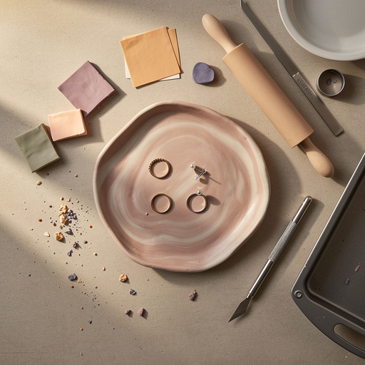 Multiple Polymer Clay Jewelry Dishes crafts from above