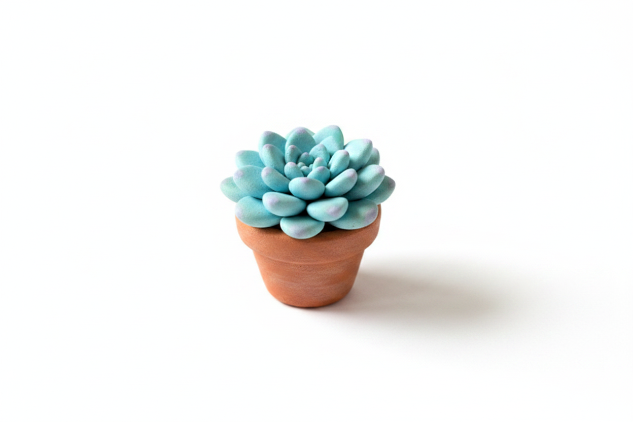 Polymer Clay Tiny Succulent Plant Charms