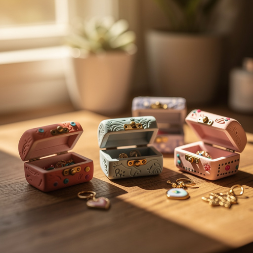 Polymer Clay Tiny Trinket Boxes
