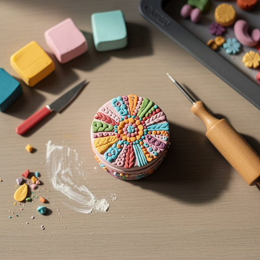 Multiple Polymer Clay Tiny Trinket Boxes crafts from above