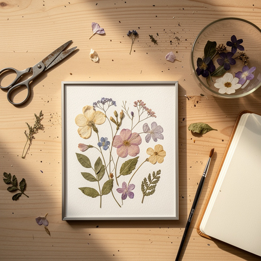 Multiple Pressed Flower Art crafts from above