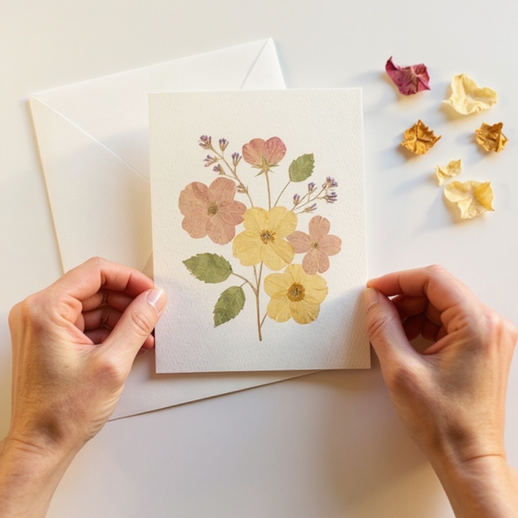 Step 2: Select a blank greeting card or a piece of cardstock cut to your desired card si