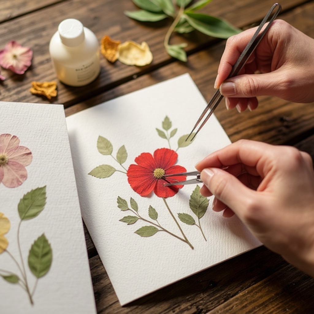 Step 6: Once you are happy with your arrangement, carefully pick up your first floral el