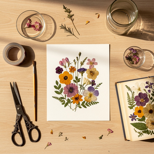Multiple Pressed Flower Art & Crafts crafts from above