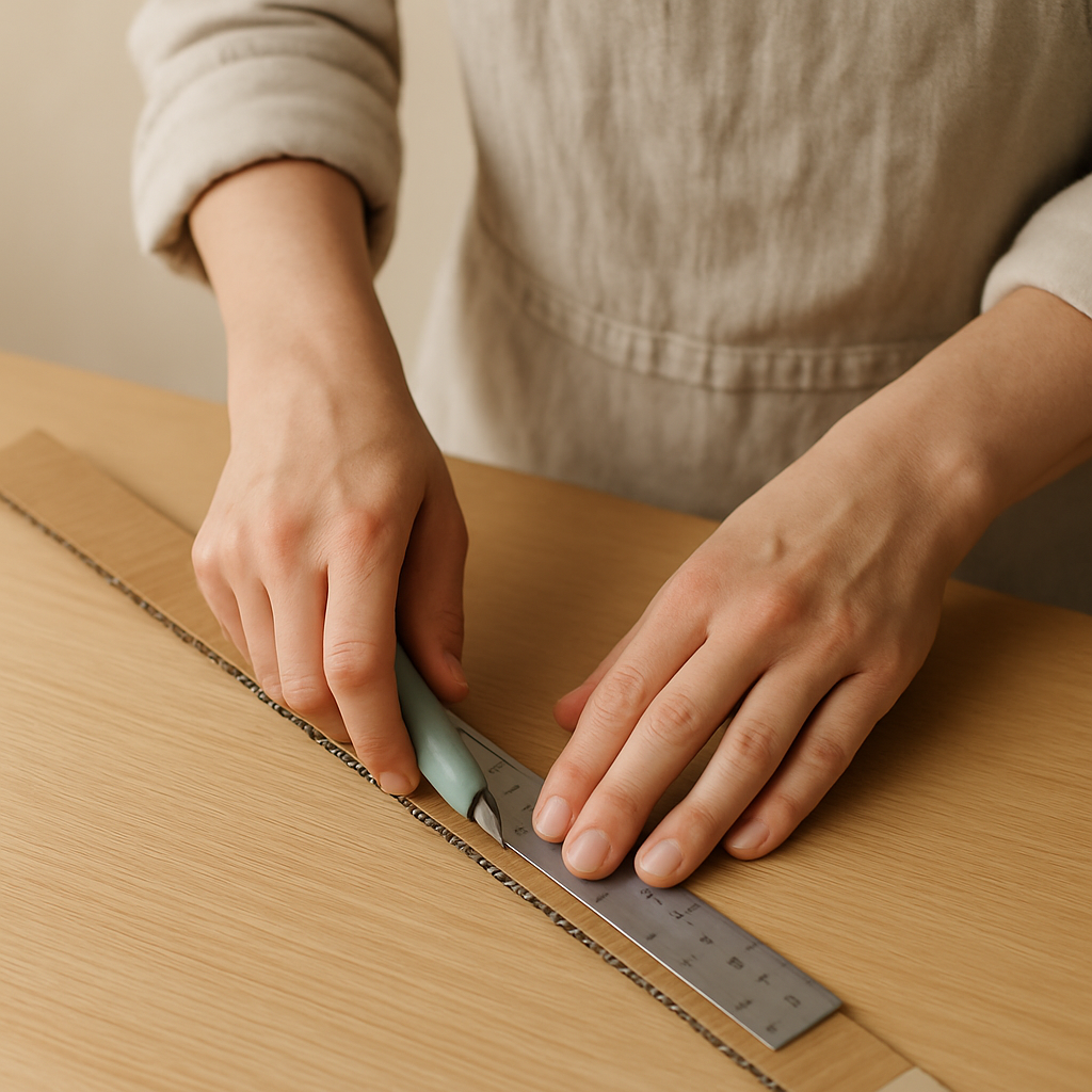 Step 3: Step 3: Cut a strip of corrugated cardboard that is 3 cm wide and approximately 