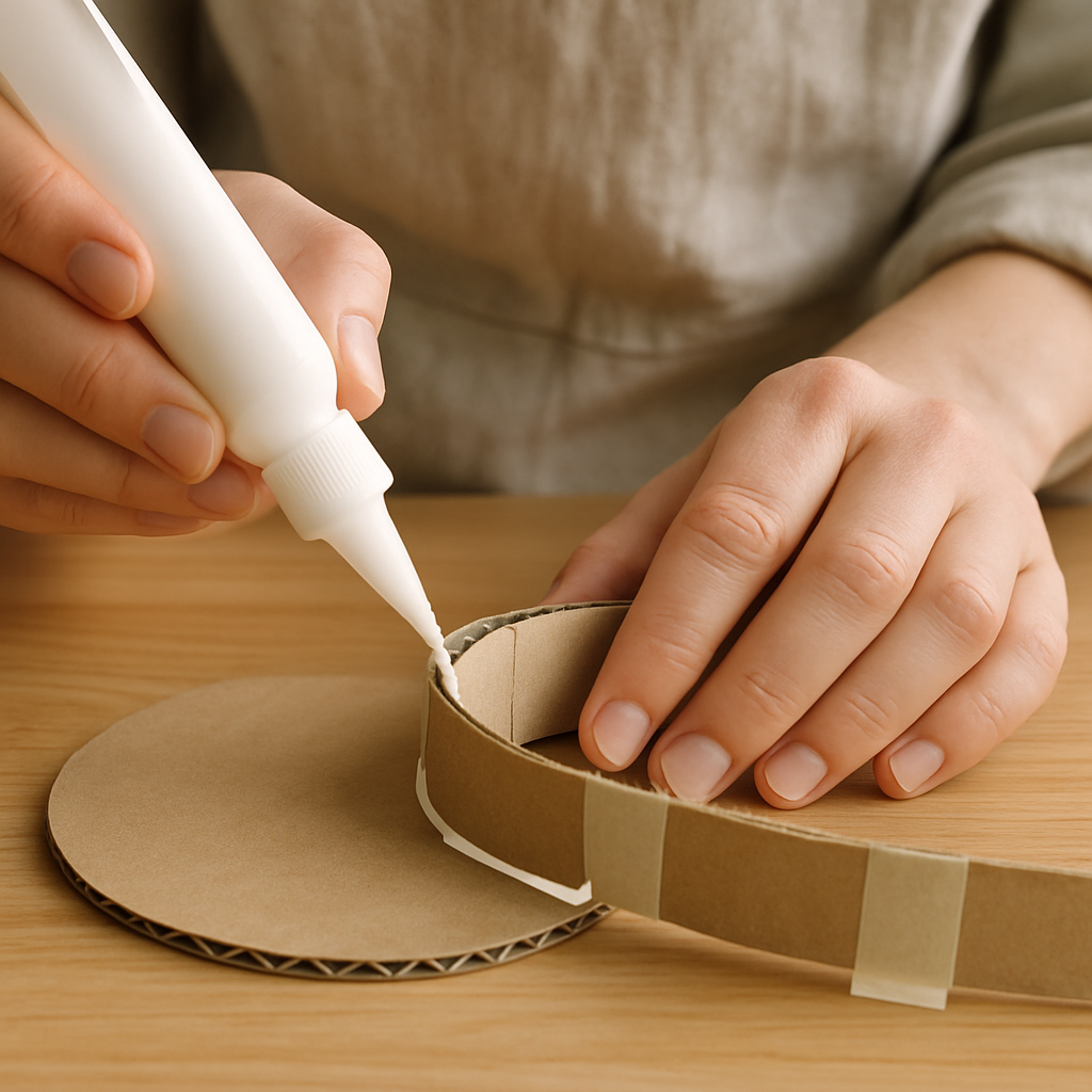 Step 4: Step 4: Apply a thin, even line of white craft glue along the edge of one of the