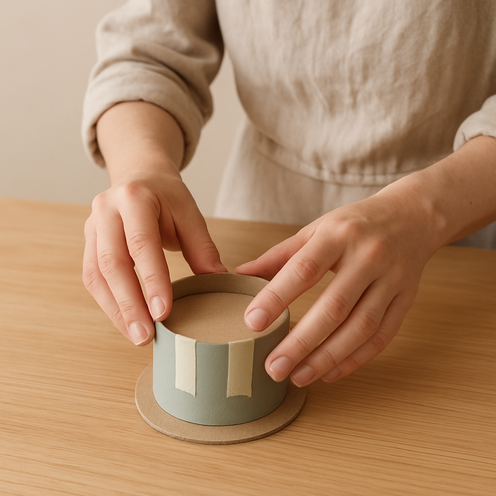 Step 8: Step 8: Assemble the pot using the same gluing and taping method as the frying p