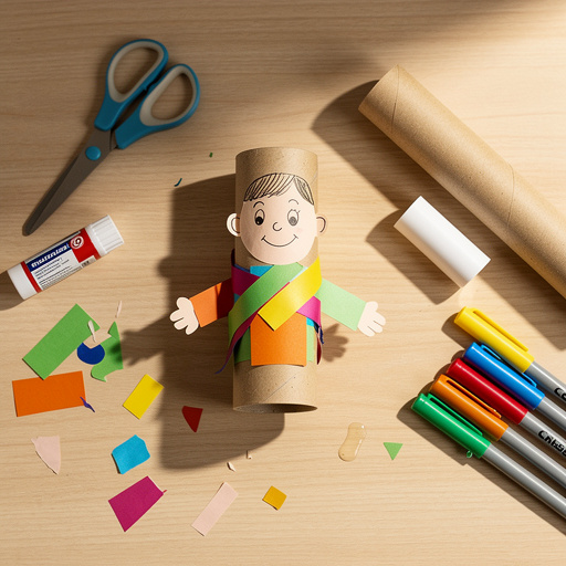 Multiple Cardboard Tube Puppets crafts from above