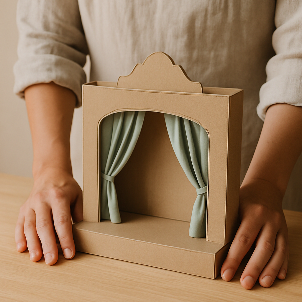 Step 12: Step 12: Test the stage. Once all decorations are dry, place your puppet theater