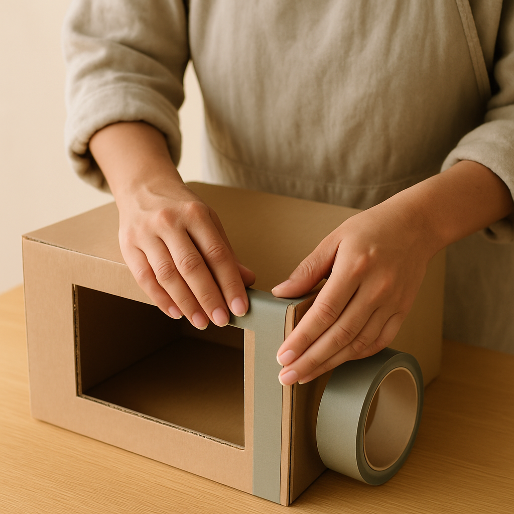 Step 4: Step 4: Reinforce the stage opening edges. Once the opening is cut, use packing 