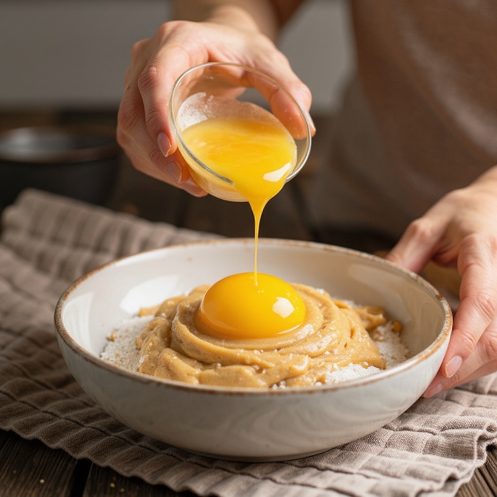 Step 2: In a medium bowl, combine 1 cup of creamy peanut butter, 1 cup of granulated sug