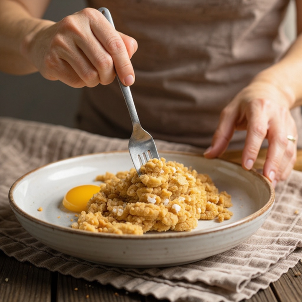 Step 3: Stir the ingredients together with a spoon or spatula until they are well combin