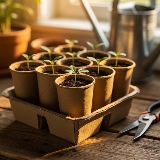 Cardboard Tube Seedling Starters
