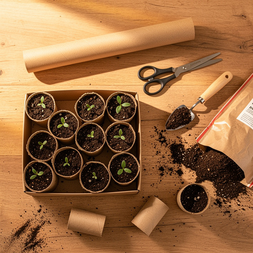 Multiple Cardboard Tube Seedling Starters crafts from above