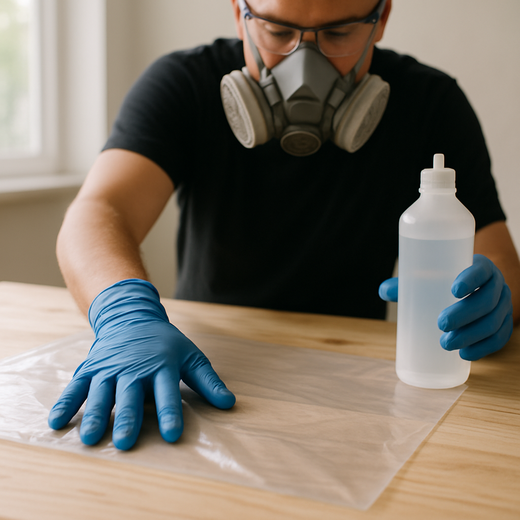 Step 1: **1. Safety First! Prepare Your Workspace:** Lay down a protective plastic sheet