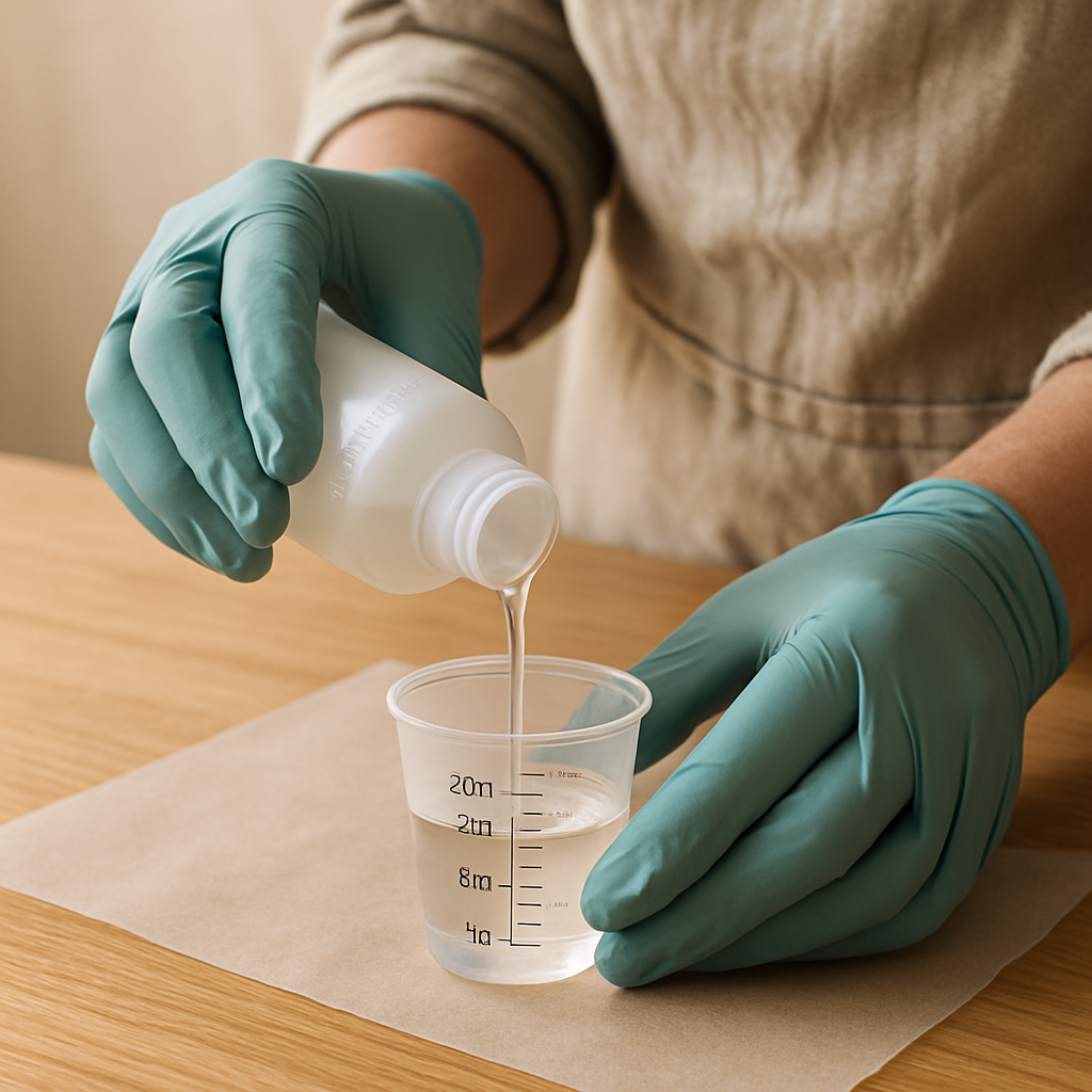 Step 4: Step 4: Measure Resin Part B. Pour 10ml of Resin Part B (the hardener component)