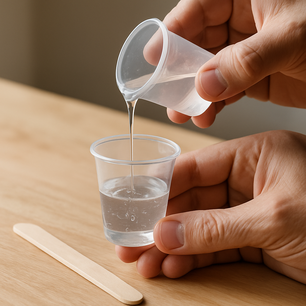 Step 4: Step 4: Measure Resin Part B. Pour 10ml of Resin Part B (the hardener component)