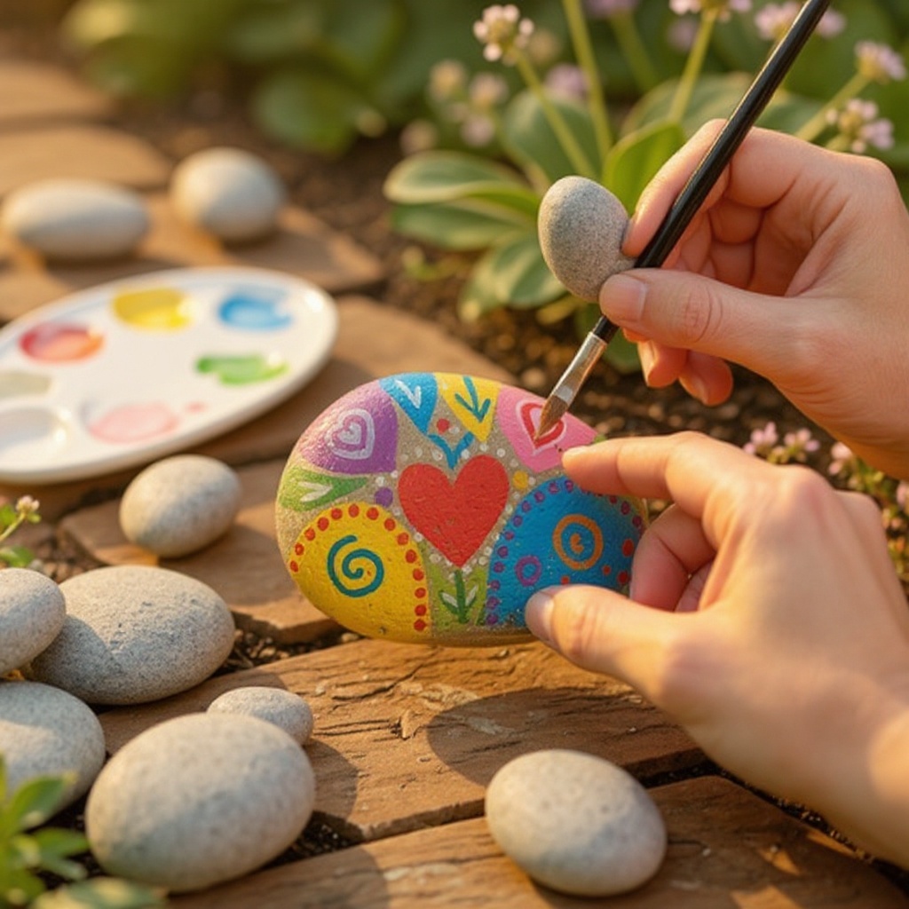 Step 3: Choose your first rock and decide on your design. For beginners, starting with a