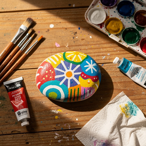 Multiple Painted Kindness Rocks crafts from above