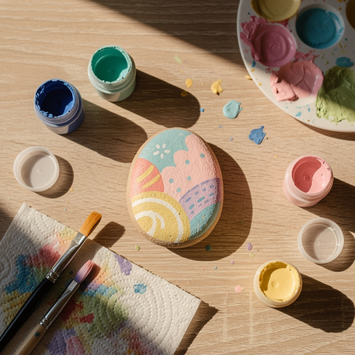 Multiple Painted Kindness Rocks crafts from above