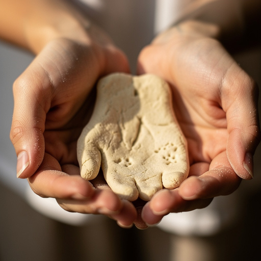 Salt Dough Sculptures held in hand