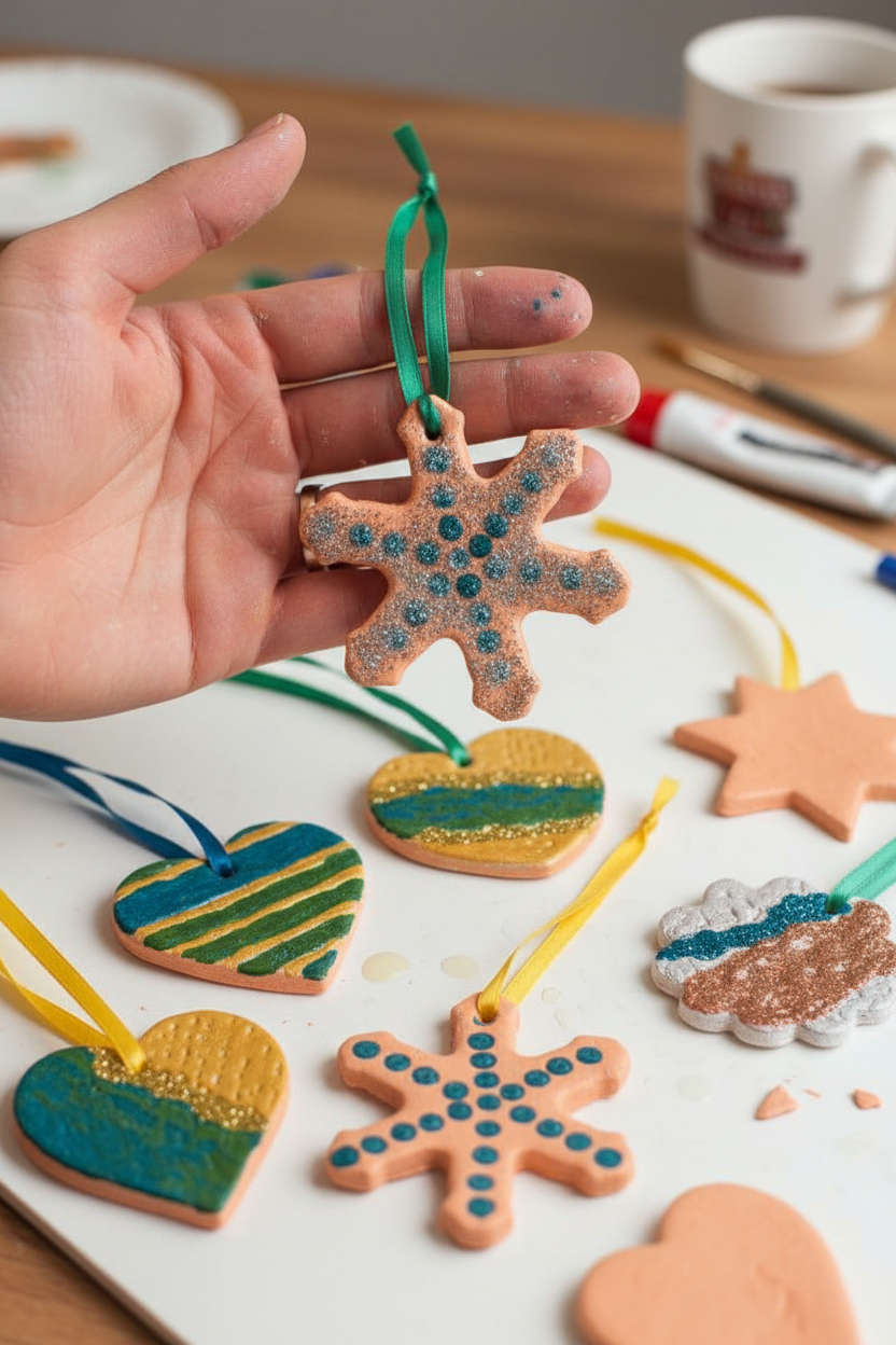 Salt Dough Scented Holiday Ornaments held in hand