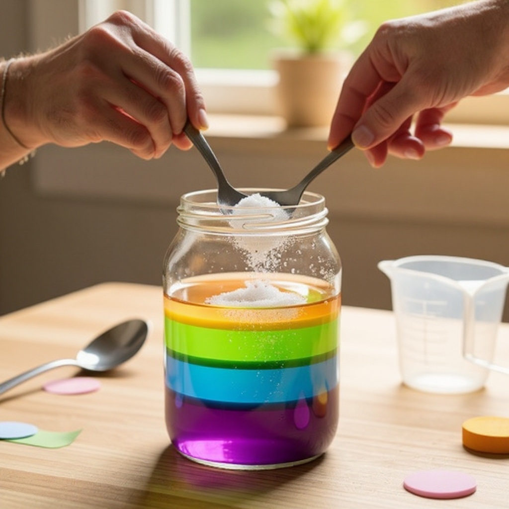 Step 4: Add 4 tablespoons of salt to the water in the cup. Stir well with the spoon unti