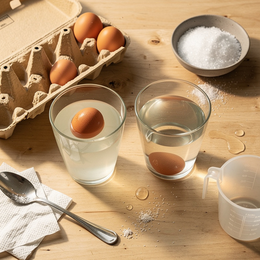 Multiple Floating Egg Density Challenge crafts from above