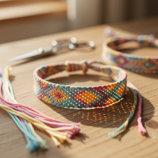 Finished DIY Friendship Bracelet Kits craft project
