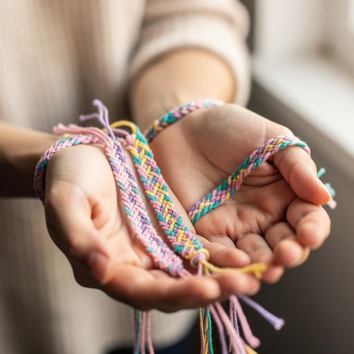 DIY Friendship Bracelet Kits held in hand