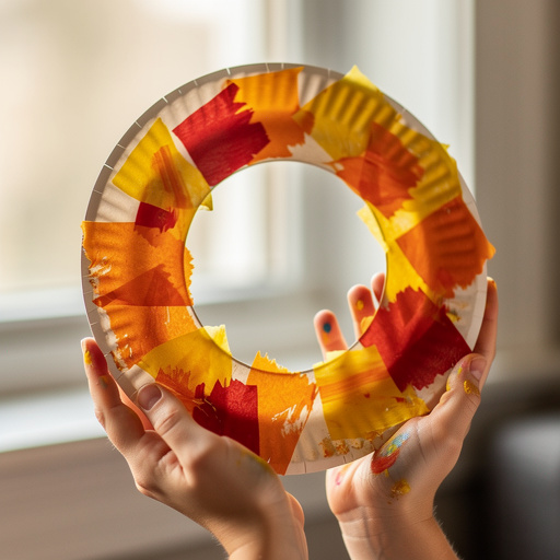 Paper Plate Sun Catchers held in hand