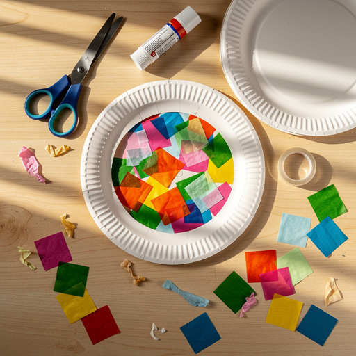 Multiple Paper Plate Sun Catchers crafts from above