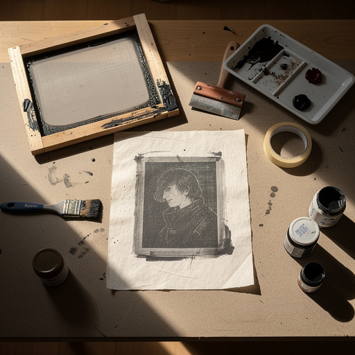 Multiple DIY Screen Print Art crafts from above