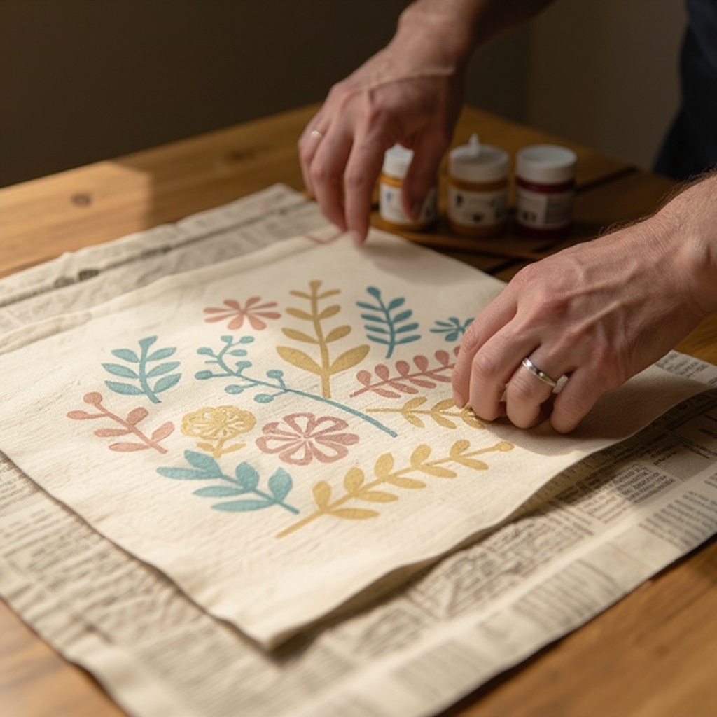 Step 2: Insert a piece of cardboard or thick paper inside your fabric item to prevent pa