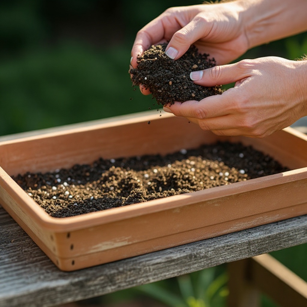 Step 2: Add the 4 cups of peat moss to your large mixing bin or wheelbarrow. Peat moss f