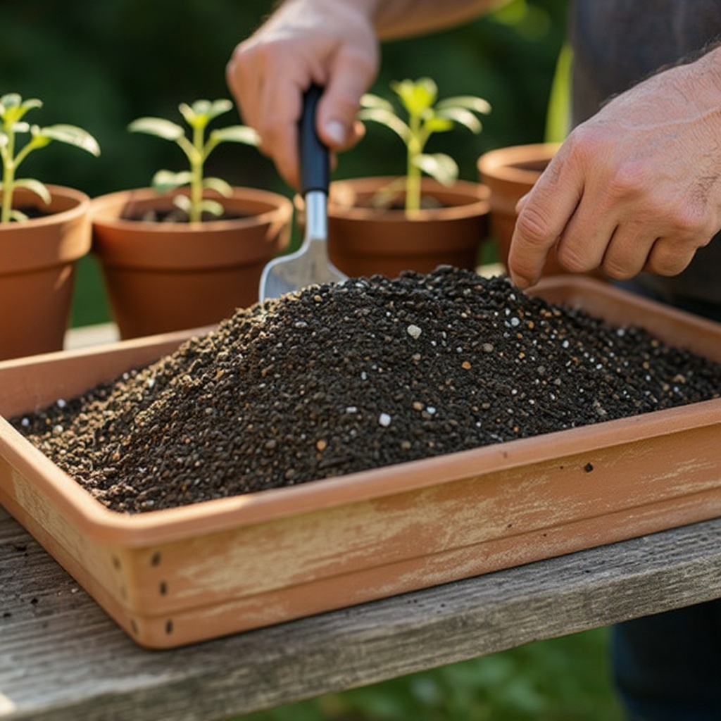 Step 5: Carefully incorporate the 2 cups of well-rotted compost into the bin. Ensure you