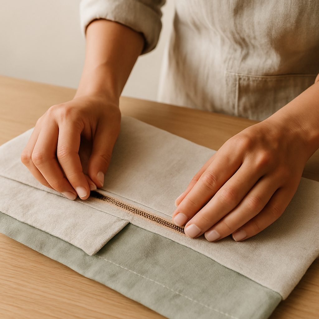 Step 9: Step 9: Quick zipper check! Gently open the fabric pieces a little to see how th