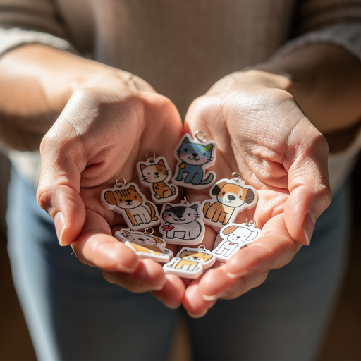 Shrink Plastic Pet Charms held in hand