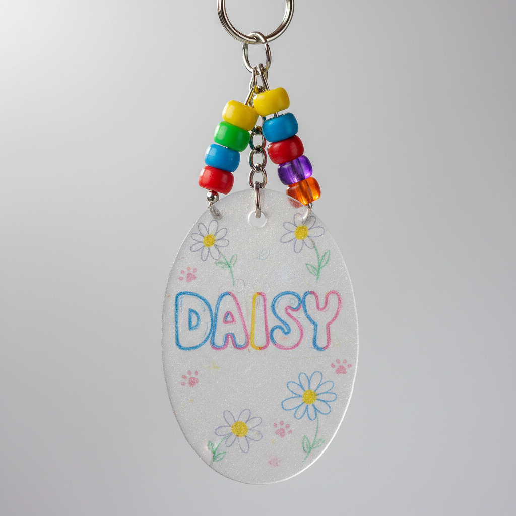Shrink Plastic Name Tag Pet Tag