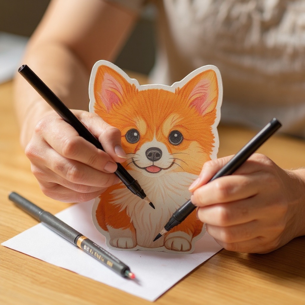 Step 3: **3. Lightly Sketch the Outline:** Place a piece of shrink plastic directly over