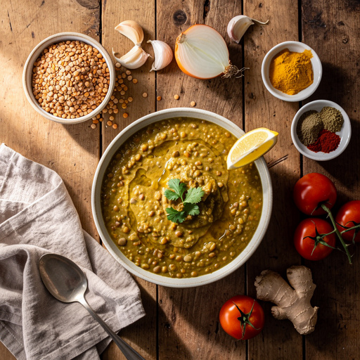Multiple Easy Lentil Dal Recipe crafts from above