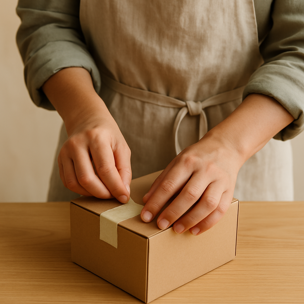 Step 1: Prepare your boxes: Ensure both small cardboard boxes are empty and clean. Fold