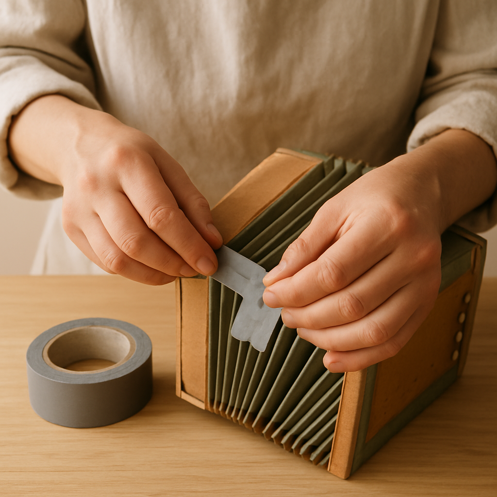 Step 12: Troubleshooting for tears: If your corrugated cardboard bellows tear during fold