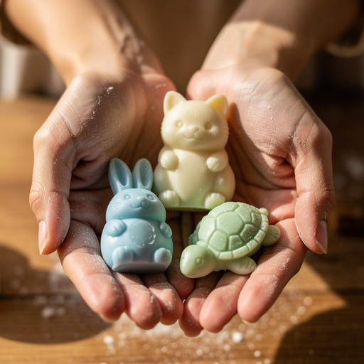 Bar Soap Sculpted Critters held in hand