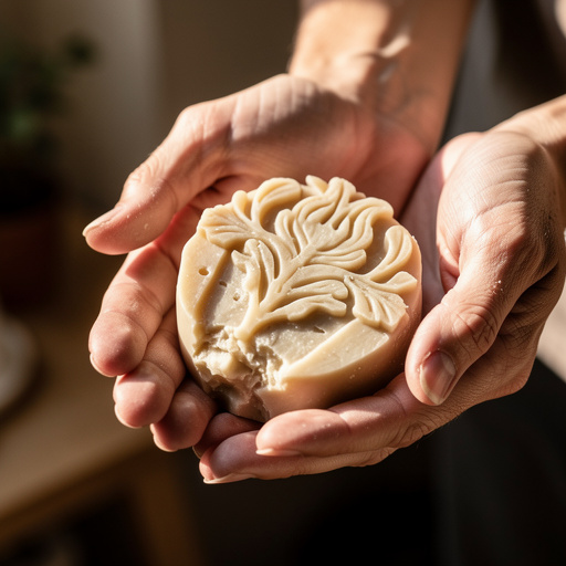Carved Soap Sculptures held in hand
