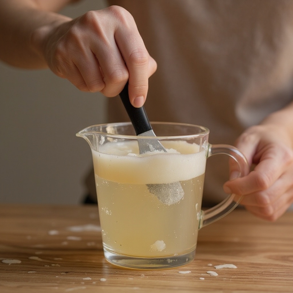 Step 3: Melt the soap base in the microwave using short intervals. Start with 30-second