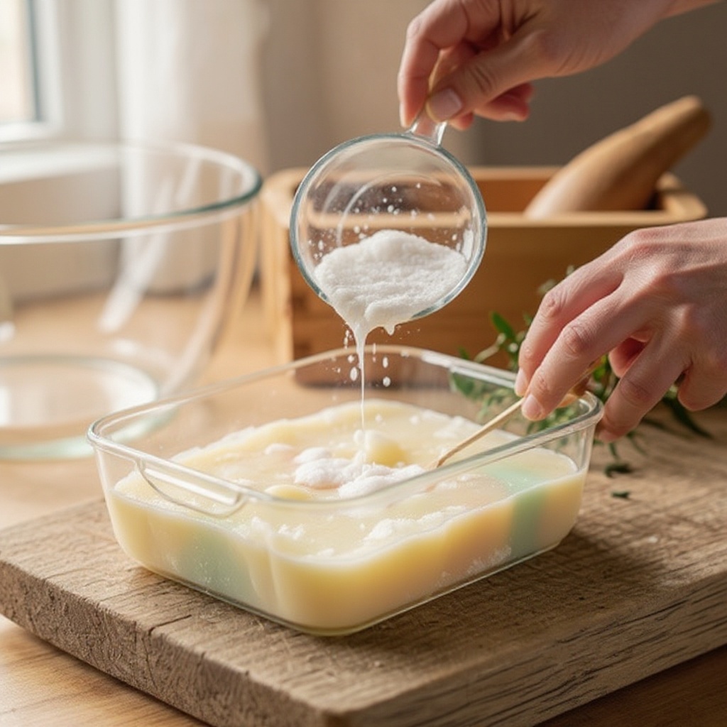 Step 4: **4. Safely Combine Lye and Water:** With extreme care, slowly and gradually add