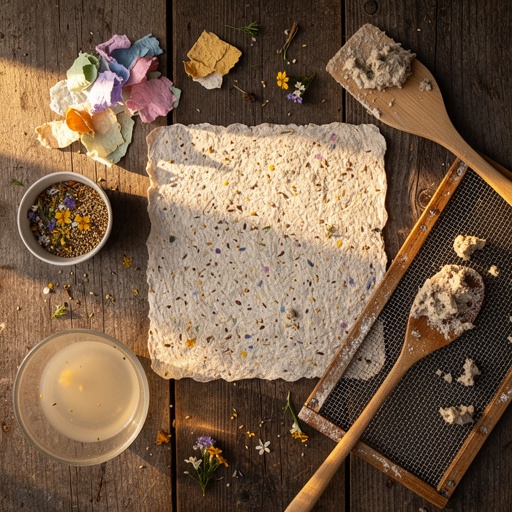 Multiple Spring Flower Seed Paper crafts from above