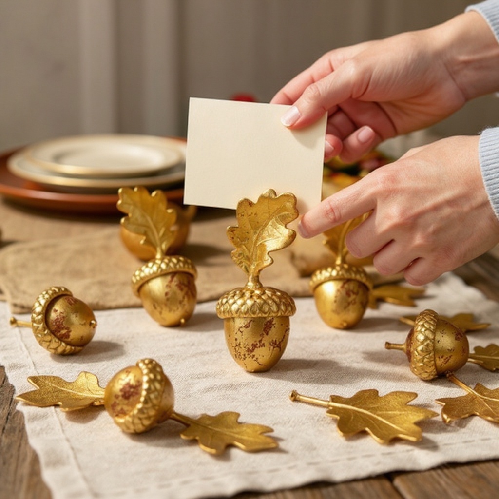 Step 11: Now, it's time to assemble the place card holders. Heat up your hot glue gun and